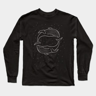 Spinning Space Whales Long Sleeve T-Shirt